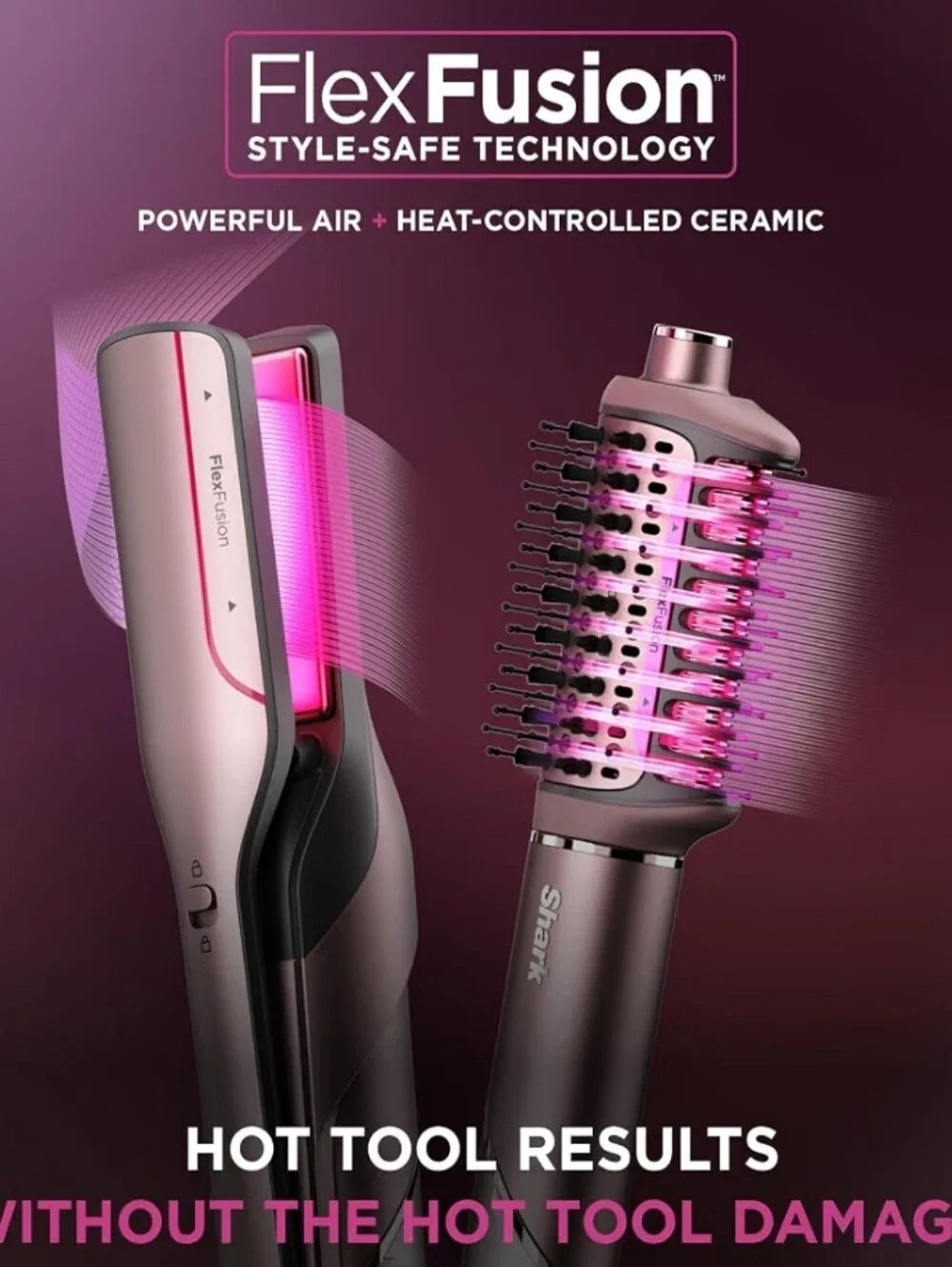 Shark Flex Fusion Air + Ceramic Styling & Drying System For Wet Or Dry Hair